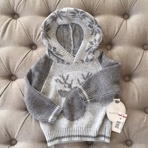 Infant Knit Sweater with Hood